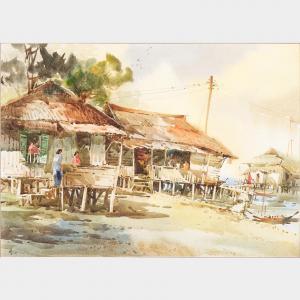 PUAY HUA LOW 1945,Untitled (River Scene),33auction SG 2022-09-18