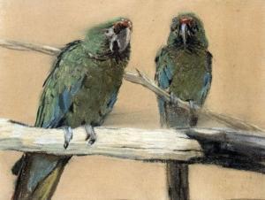 PUCINSKI Viktor 1882-1952,parrots,Peter Karbstein DE 2020-03-14