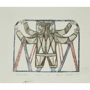 PUDLAT OSHOOCHIAK 1906,CAPE DORSET / KINGAIT INWARD SEARCH,1989,Waddington's CA 2017-03-25