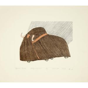 PUDLAT Pudlo 1916-1992,AGGRESSIVE MUSKOX,1984,Waddington's CA 2023-11-30