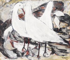 PUGH Clifton Ernest 1924-1990,Seagulls,1956,Menzies Art Brands AU 2013-03-21