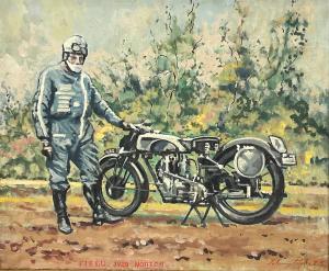 Pugh Irving J,'Field 1928 Norton' 490cc motorcycle,Duggleby Stephenson (of York) UK 2022-07-08