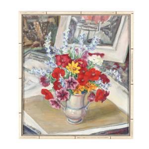 PUGH Mabel 1891-1986,Still Life with Flowers,1953,Leland Little US 2018-06-15