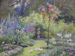 PUGHE Buddig Anwylini 1857,'The Old Garden at Rhagatt Hall,1909,Rogers Jones & Co GB 2020-12-08