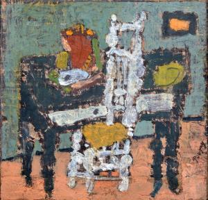 PUGNY Puni Iwan Jean 1892-1956,Table noire et chaise b,1956,Artcurial | Briest - Poulain - F. Tajan 2023-04-04