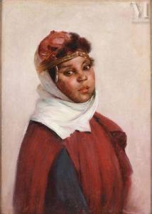 PUJOL DE GUASTAVINO Clément 1850-1905,Jeune fille du Sud algérien,1892,Millon & Associés 2022-07-05