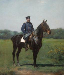 PULASKI Kazimierz 1861-1947,Oficer na koniu,1893,Sopocki Dom Aukcjny PL 2021-10-16
