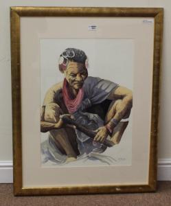 PULLEN W 1962,Indigenous African Male Portrait,David Duggleby Limited GB 2016-04-30