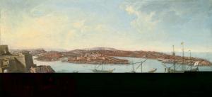 PULLICINO Alberto 1719-1765,A view of Marsamxett Harbour, Valletta, from the V,Christie's 2009-12-09