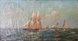 PULLINA F.W,sailboats including a schooner flying the American flag,1865,Wiederseim US 2016-06-18