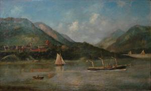 PULLING F.W,Boats Along the Bend of a River,1886,William Doyle US 2010-09-15