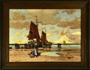 PULM Peter 1882-1960,Fischmarkt am Strand,Allgauer DE 2021-05-06