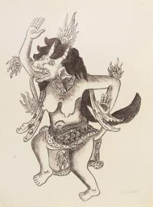 PUNDUH WAYAN 1923-1990,A Leak or Witch, Maesa,1938,Borobudur ID 2011-10-22