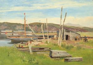 PURCHAS Thomas James 1855-1930,In the Harbour Pwllheli,1883,Dreweatts GB 2021-12-09