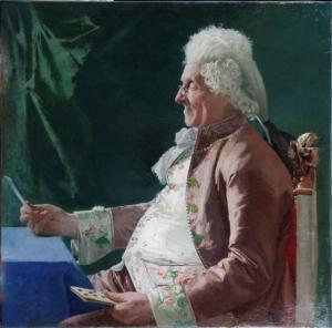 PURICELLI GUERRA Giuseppe 1832-1894,Le joueur de cartes,Osenat FR 2022-05-01