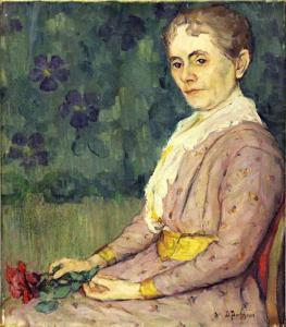 PURSCHIAN Dora 1890,Sitzende Dame mit Blumen,Reiner Dannenberg DE 2021-03-29
