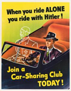 PURSELL Weimer 1906-1974,WHEN YOU RIDE ALONE YOU RIDE WITH HITLER!,1943,Swann Galleries 2021-08-05
