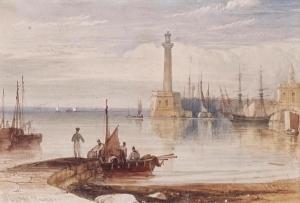 PURSER William 1790-1852,Boats in Genoa Harbour,Bellmans Fine Art Auctioneers GB 2021-10-12