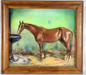 PURTSCHER Alfons 1885-1962,a racehorse in a stable,1937,Ewbank Auctions GB 2014-03-26