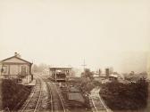 PURVIANCE WILLIAM,Lockport Station, Pennsylvania Railroad Scenery,1867,Swann Galleries US 2023-04-27
