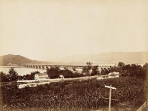 PURVIANCE WILLIAM,Susquehanna Bridge, Near Harrisburg, Pennsylvania ,1870,Swann Galleries 2023-10-05