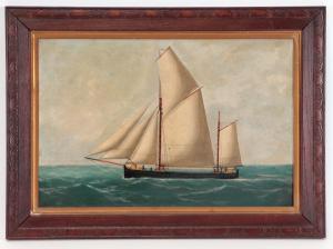 PURVIS Thomas G. 1861-1933,full mast ship at sea,1892,Kamelot Auctions US 2021-09-22