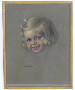 PURVIS Tom 1888-1959,A portrait of young girl,Claydon Auctioneers UK 2021-02-18