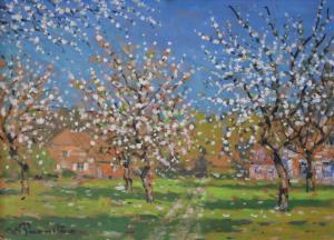 PURVITS VILHELMS 1872-1945,Blossoming apple trees,Antonija LV 2024-04-01