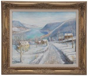 PUSECKER Paul A 1932,Winter, Point Pleasant, Pennsylvani,Brunk Auctions US 2015-09-11