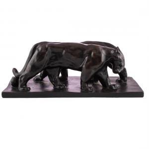 PUTNAM Arthur 1873-1930,The Lovers, Nuzzling Pumas,1904,Clars Auction Gallery US 2023-05-12