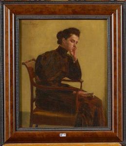 PUTSAGE Marguerite 1868-1946,Portrait de femme assise,VanDerKindere BE 2017-03-21