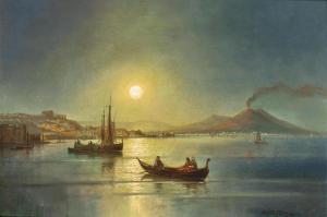 PUTTNER Josef Carl Berthold,Moonlit Night with the Bay of Naples,Palais Dorotheum 2023-12-12