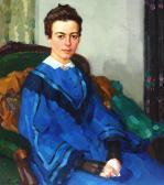 PUTZ Leo 1869-1940,Porträt einer Dame im blauen Kleid,Ketterer DE 2009-12-12