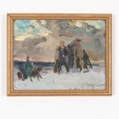 PUZYRKOV VIKTOR 1918-1999,Paesaggio con figure,1946,Wannenes Art Auctions IT 2021-07-07