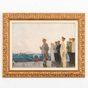 PUZYRKOV VIKTOR 1918-1999,Stalin sulla nave Aurora,Wannenes Art Auctions IT 2023-10-24