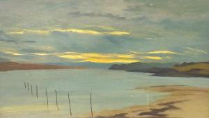 PYE William 1855-1934,Estuary scene with hills,Gardiner Houlgate GB 2019-06-27