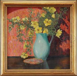 PYLE Arnold 1908,BLUE PITCHER AND YELLOW FLOWERS,James D. Julia US 2010-02-04