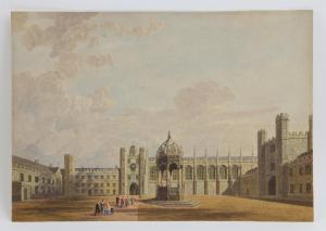 PYNE George 1800-1884,Great Court, Trinity College, Cambridge,1850,Ewbank Auctions GB 2022-09-22