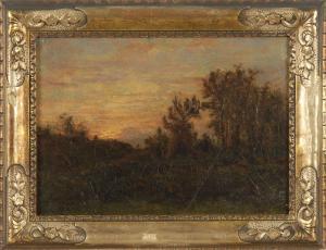 PYNE Robert Lorrdine 1836-1905,Mountain sunset, likely the Catskills,1905,Eldred's US 2010-11-19
