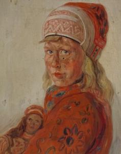 PYNENBURG Reiner Marinus 1884-1968,portrait of a girl with a doll,1926,Burstow and Hewett 2018-10-18