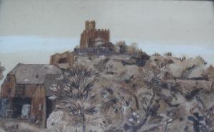 PYRMONT Schloss,Landschaft mit der Burg und der Mühle.,Jens Scholz DE 2007-08-31