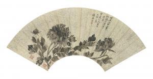 QI CHU,PEONIES,1842,Sotheby's GB 2012-09-13