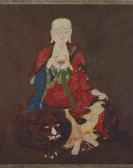 QIAN SHUN JU 1235-1301,Wen Shu Fo assis sur un lion bouddhique,Tajan FR 2014-10-15