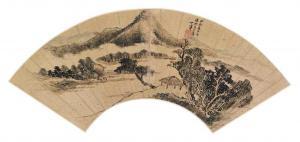 QICHANG DONG 1555-1636,Pavilion under Shade,1604,Christie's GB 2015-11-30