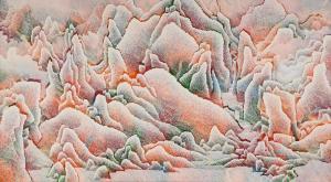 QIU DESHU 1948,Mountainscape (Red),2005,Bonhams GB 2023-05-17