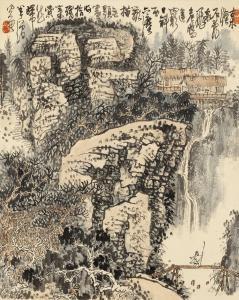 QIUYUAN HUANG 1914-1979,Ancient Forest and Waterfall Hanging scroll,Christie's GB 2022-09-01