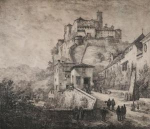 QUAGLIO Domenico,Festung Hohensalzburg vom Kloster Nonnberg,1820,Palais Dorotheum 2024-03-26