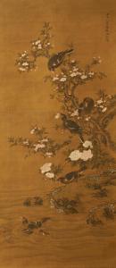 QUAN SHEN 1682-1762,Myna and Early Spring Flowers,Bonhams GB 2023-05-03