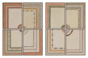 QUARENGHI Giacomo 1744-1817,Two ceiling designs, each with four alternative de,Sotheby's 2023-01-25
