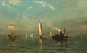 QUARTLEY Arthur 1839-1886,Late Afternoon, East River,Shannon's US 2006-10-26